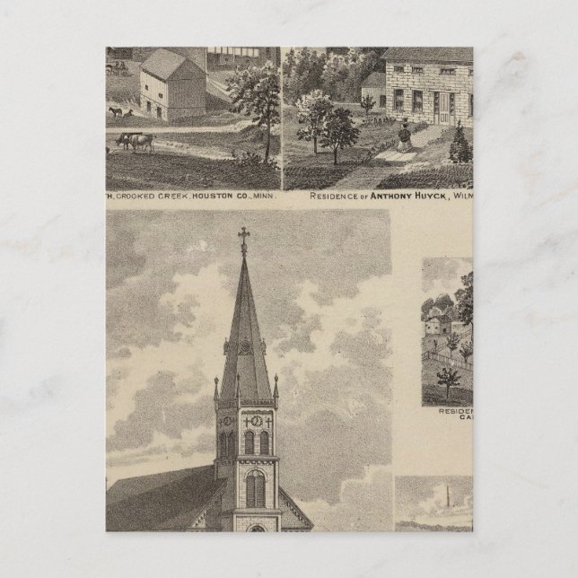 St. Peter's Church, Kaledonien, Minnesota Vykort (Framsida)