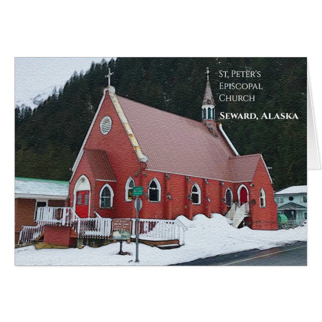 St. Peter's Episcopal Church - 5" x 7" Art Card Hälsningskort (Framsidan Horizontal)
