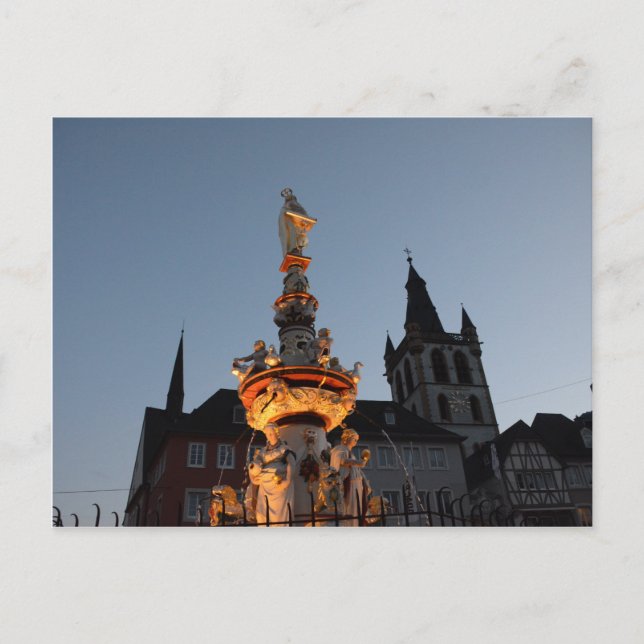 St Peter's Fontän in Trier Vykort (Framsida)