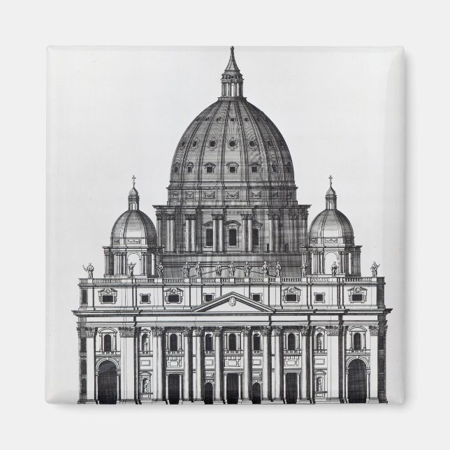 St. Peter's, Rom, graverat av C. Campbell Magnet (Framsidan)
