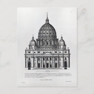 St. Peter's, Rom, graverat av C. Campbell Vykort