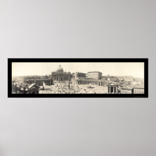 St Peter's Rom, Italien Photo 1909 Poster
