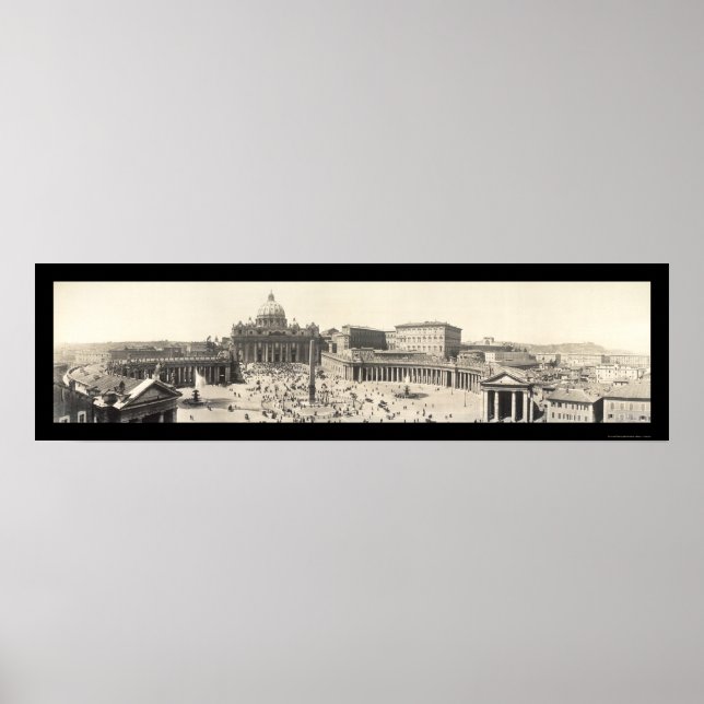 St Peter's Rom, Italien Photo 1909 Poster (Framsidan)