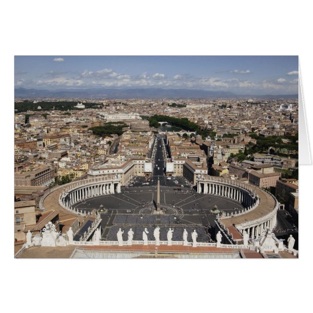 St Peters Square, Rom Hälsningskort (Framsidan Horizontal)