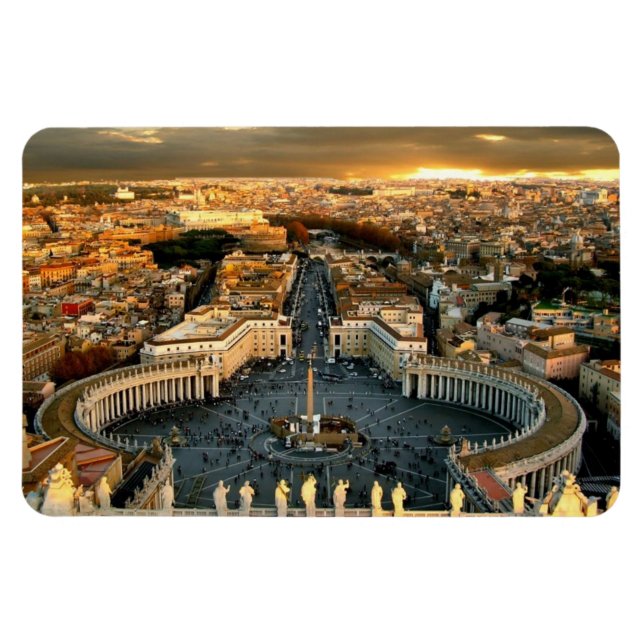 St Peter's Square Vatican Magnet (Horisontell)