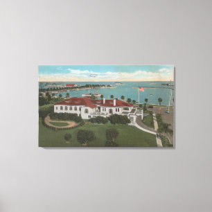 St Petersburg FL - antenn av yachtklubben & Canvastryck