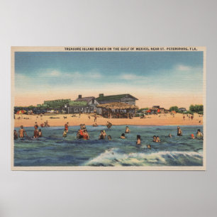 St Petersburg FL - beskåda av skattön Poster