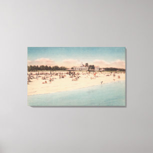 St Petersburg FL - strand beskådar av Canvastryck