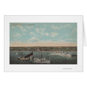 St Petersburg FL - strand beskådar med Hälsningskort