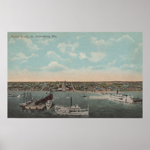 St Petersburg FL - strand beskådar med Poster