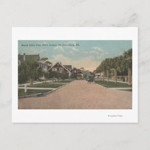 St. Petersburg, FL - View of Beach Dr & 5th Ave Vykort
