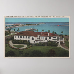 St Petersburg Florida - antenn av yachten Poster