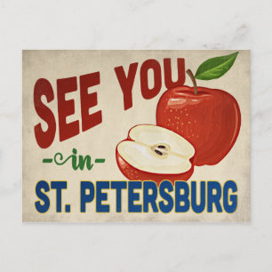 St. Petersburg Florida Apple - Vintage resor Vykort