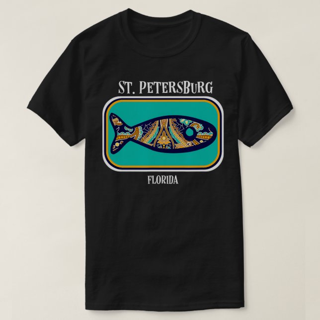 St Petersburg Florida Cute Summer Fish Beach T Shirt (Design framsida)