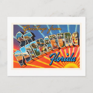 St Petersburg Florida FL vintage resorsouvenir Vykort