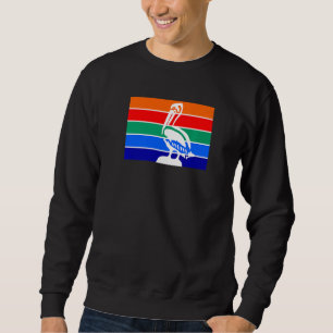 St Petersburg Florida Pelican Flag Lokalt kulturar Lång Ärmad Tröja