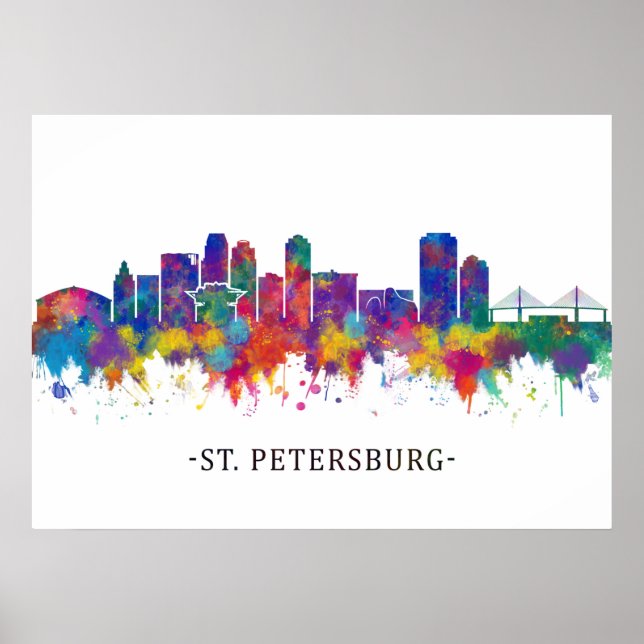 St. Petersburg Florida Skyline Poster (Framsidan)
