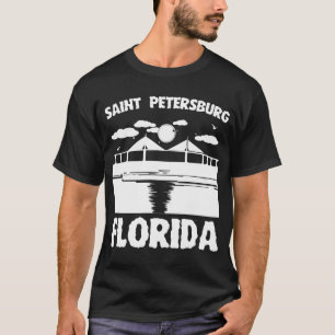 St Petersburg Florida - Skyway överbryggar design T Shirt