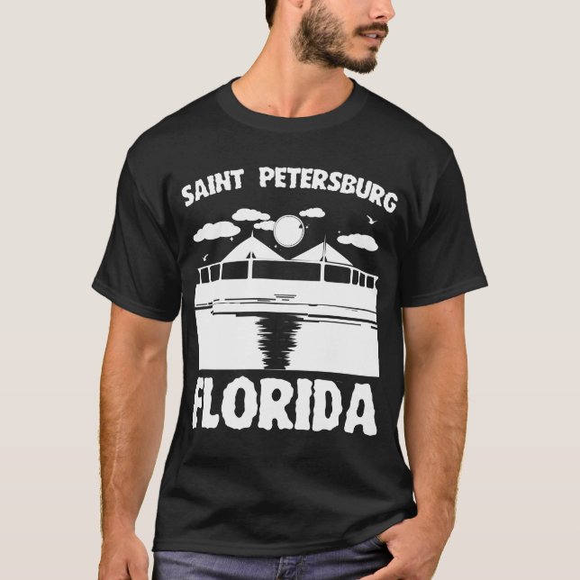 St Petersburg Florida - Skyway överbryggar design T Shirt (Framsida)
