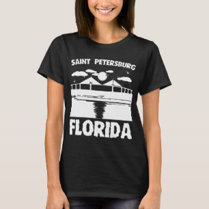 St Petersburg Florida - Skyway överbryggar design T Shirt