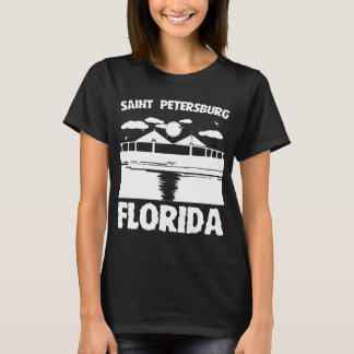 St Petersburg Florida - Skyway överbryggar design T Shirt