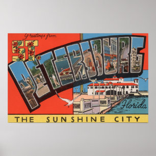 St Petersburg Florida - stora brevplatser 3 Poster