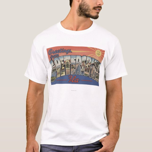 St Petersburg Florida - stora brevplatser 3 T Shirt (Framsida)