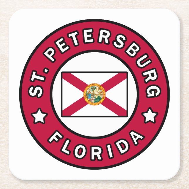 St. Petersburg Florida Underlägg Papper Kvadrat (Framsidan)