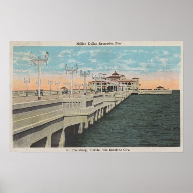 St. Petersburg, Florida - View of Million Dollar Poster (Framsidan)