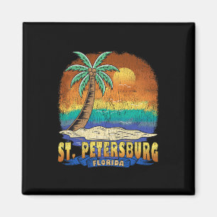 St. Petersburg Florida-Vintagen Distress Souvenir Magnet