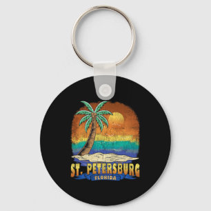 St. Petersburg Florida-Vintagen Distress Souvenir Nyckelring
