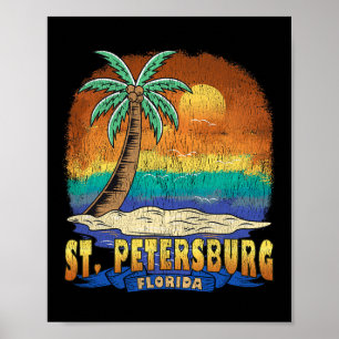 St. Petersburg Florida-Vintagen Distress Souvenir Poster