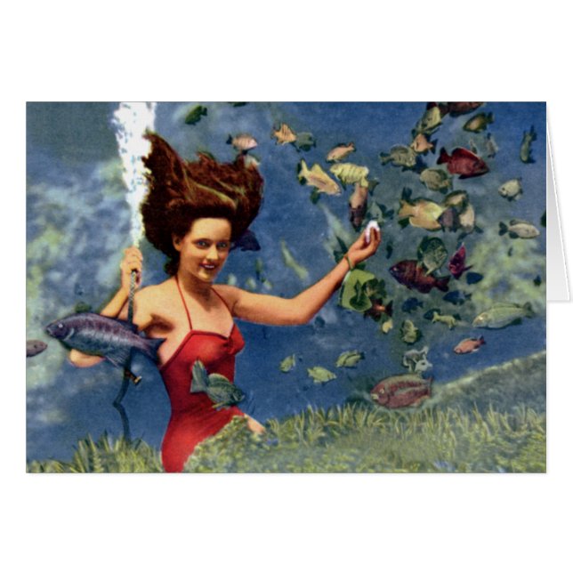 St Petersburg Florida Weekiwachee vårar Hälsningskort (Framsidan Horizontal)