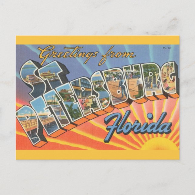 St Petersburg Hälsning Vykort (Framsida)