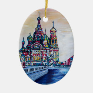 St Petersburg mig Julgransprydnad Keramik
