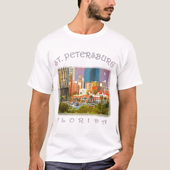 St Petersburg på natten T Shirt (Framsida)