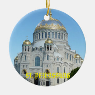 St Petersburg Ryssland cirklar prydnaden Julgransprydnad Keramik