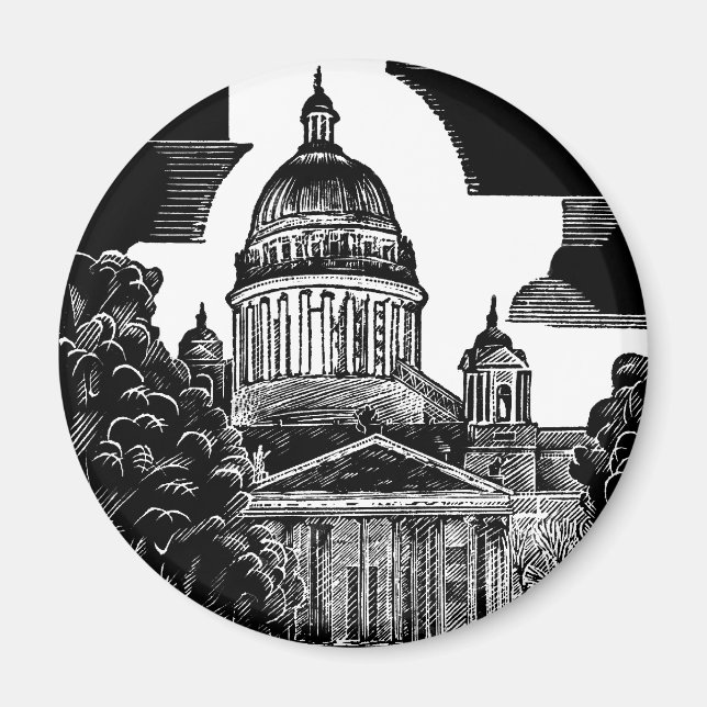 ST PETERSBURG - St Isaacs Cathedral Magnet (Framsidan)