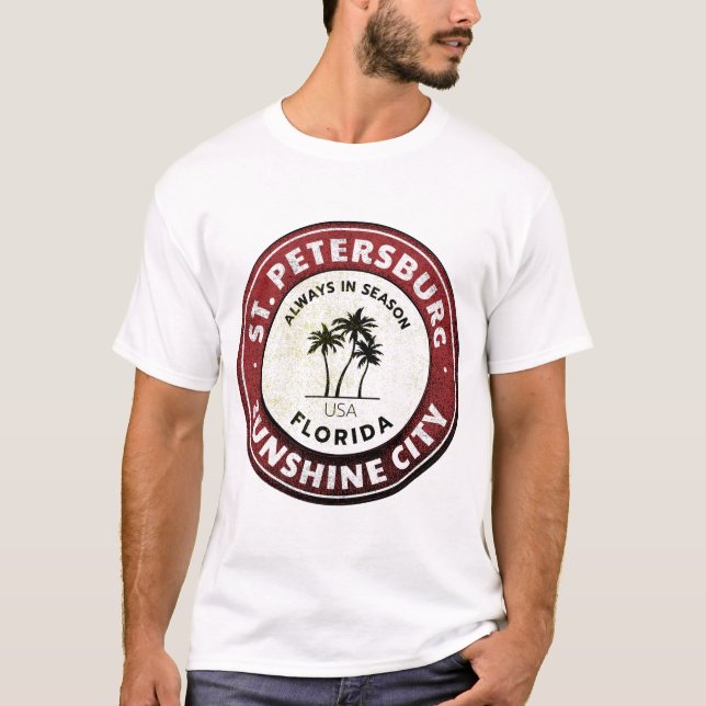 St. Petersburg Sunshine City Florida T Shirt (Framsida)