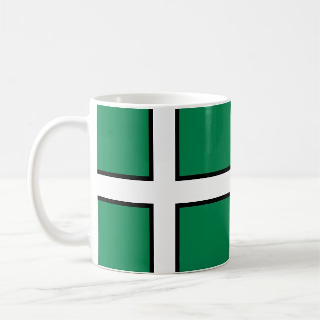 St. Petrocs flagga/Flagga av Devon Coffee Mugg (Vänster)