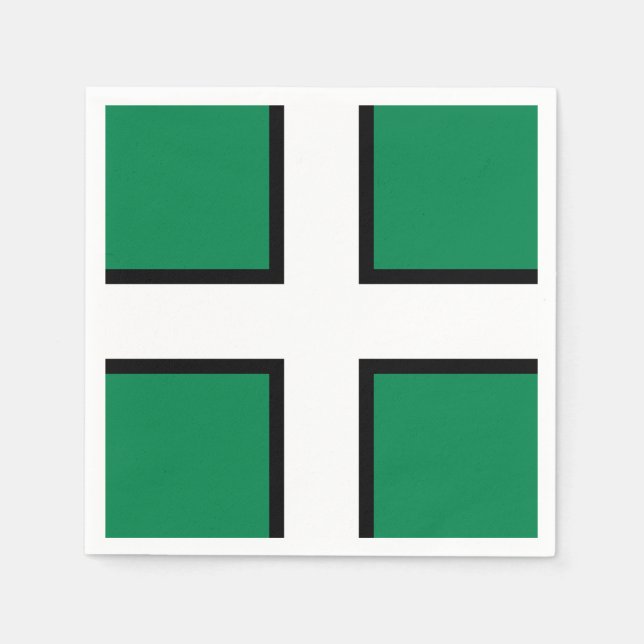 St. Petrocs flagga/Flagga av Devon Napkins Pappersservett (Framsidan)