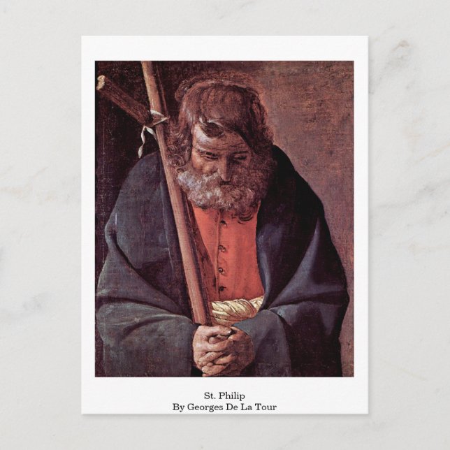 St. Philip by Georges De La Tour Vykort (Framsida)