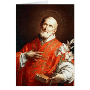 St. Philip Neri Religiösa Catholic Prayer Hälsningskort