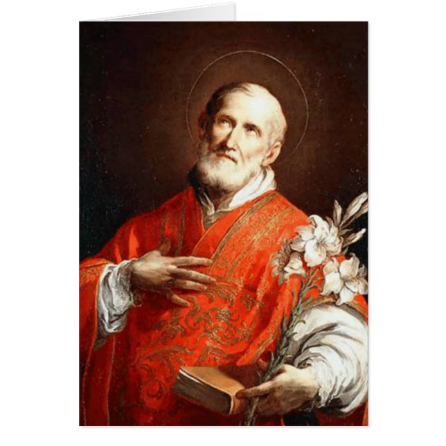 St. Philip Neri Religiösa Catholic Prayer Hälsningskort (Framsidan)