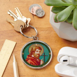 St. Philip the Apostle (JMAS 10) Rund Silverfärgad Nyckelring
