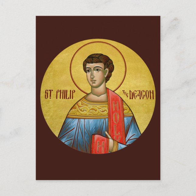 St. Philip the Deacon Prayer Card Vykort (Framsida)
