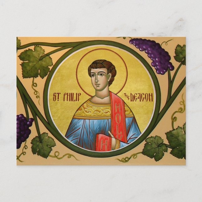 St. Philip the Deacon Prayer Card Vykort (Framsida)