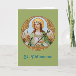 St. Philomena (BK 005), tomt gratulationskort Kort