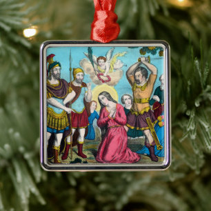 St. Philomena har blivit bortskämd Julgransprydnad Metall
