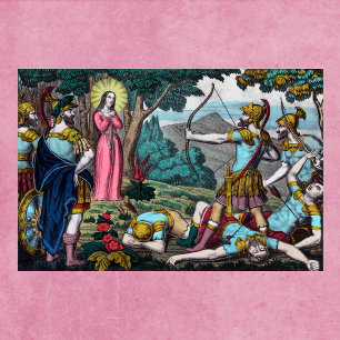 St. Philomena har skjutits med pilar Poster